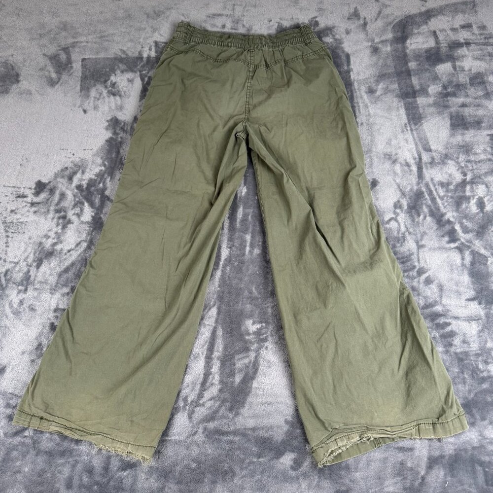 Baggy Cargo Y2K Raver Pants Small Green Wide Leg Paratrooper - Picture 10 of 11